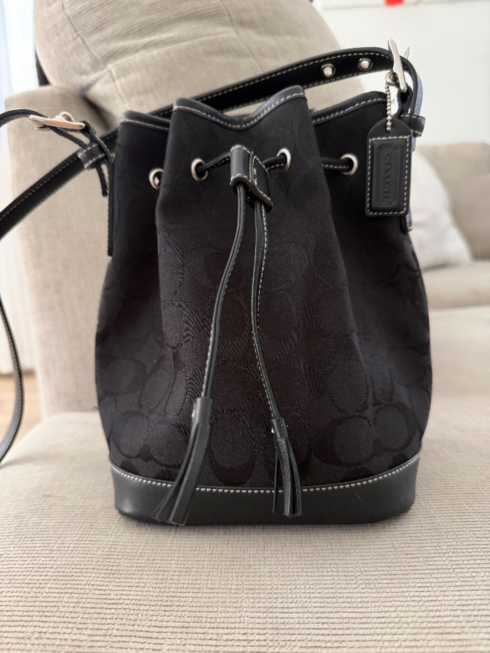 coach drawstring bag